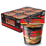 Nongshim Shin Black Spicy Ramen – Restaurant-Quality Layered Broth in a Single-Serve Bowl, 3.5 oz Pack of 6
