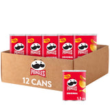 Pringles Single-Serve Chips – Fun Hostess Snack Stocking Stuffer for Game Night, 12 Pack of 1.3oz Original Cans