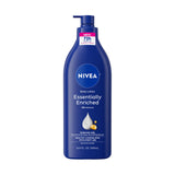 NIVEA Essentially Enriched Body Lotion with Almond Oil and Deep Nourishing Serum, Eco-Conscious Daily Hydration in Recycled Packaging, 16.9 Fl Oz
