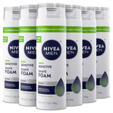 NIVEA MEN Sensitive Shave Foam – Sting-Free Sensitive Skin Shave Foam for Daily Use Without Harsh Irritants