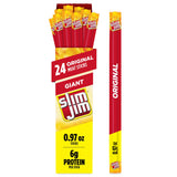 Slim Jim Giant Smoked Meat Sticks – Road Trip and Travel Hunger Solution, Bulk 24 Pack