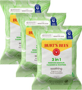 Burt's Bees Aloe Facial Towelettes – Allergy-Friendly Daily Wipe for Shared Family Bathrooms