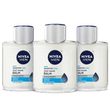 NIVEA MEN Sensitive Cool After Shave Balm, Skin-Safe Sensitive Shave Balm Free from Irritants and Harsh Alcohol, Family Bathroom Friendly, 3.3 Fl Oz, Pack of 3