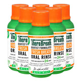 TheraBreath Fresh Breath Oral Rinse – Dye-Free Simplicity for Intentional Bathrooms, Mild Mint 3 Fl Oz (Pack of 6)