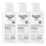 Eucerin Baby Tear-Free Cleanser Bundle – Thoughtful Newborn Gift Set with Pro-Vitamin B5 & Shea Butter
