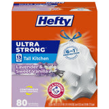 Hefty Ultra Strong 13 Gallon Kitchen Trash Bags with Secure Drawstring Closure, No-Mess Lifting Liners for Child and Pet Households