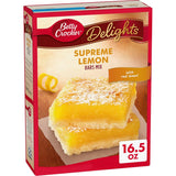 Betty Crocker Delights Supreme Lemon Bars Mix, 16.5 oz – Streamlined Dessert Mix with Nothing Extra to Buy or Measure
