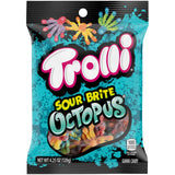 Trolli Sour Brite Octopus Gummy Snacks – Valentine's Day Care Package Treat and Romantic Movie Night Candy