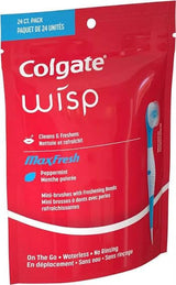 Colgate Optic White Wisp – Minimalist Oral Care, Compact Cool Mint Brush, Pack of 24