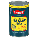 Snow's All Natural Clam Juice, 46 fl oz Bottle - Holiday Gift for the Cocktail Mixologist on Your List