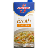 Swanson Chicken Broth – Resealable Carton Pack of 6 for Clutter-Free Cooking