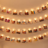 AOSTAR Outdoor Covered Patio String Lights – Hanging Polaroid Display, Weather Friendly LED