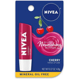 NIVEA 3-in-1 Lip Care – Preservative-Free Vegan Lip Balm for Allergy-Prone Users, Cherry Tint