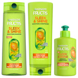 Garnier Fructis Sleek & Shine Anti-Frizz Trio – Portable Hair Care Set for Camping Trips, Gym Lockers, and Outdoor Adventures