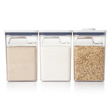 OXO Good Grips POP Container Bulk Set – Modern Pantry Styling Upgrade, 4.4-Qt Stackable Canisters with Curved Clear Bodies for a Tidy Kitchen