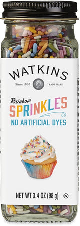 Watkins Rainbow Decorating Sprinkles – Non-GMO Cake and Cookie Topper for Mindful Home Bakers, Corn Syrup Free