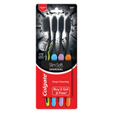 Colgate Slim Soft Charcoal Toothbrush Multi-Pack – Mindful Brushing Companion for a Wind-Down Bedtime Wellness Habit
