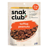 Snak Club Toffee Peanuts – Picnic and Patio Party Snack, Sweet Cream Candied Peanuts in 17 oz Stand-Up Bag