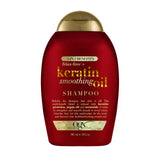 OGX Frizz-Free + Keratin Smoothing Oil Shampoo – Housewarming Gift for the Beauty Lover, 13 Fl Oz