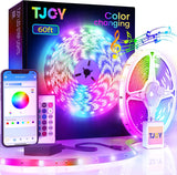 LuminoGlow RGB LED Strip – Apartment Decor Accent for Shelves Cabinets and Stairs, App and Remote Control