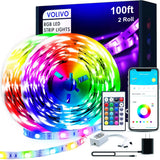 Lumiglow RGB LED Strip Lights 25ft – Plug in Night Light Strip for Kids Study Desk, Bunk Bed and Reading Corner