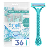 Gillette Venus Bulk Razor Gift – 36-Pack Disposable Shavers, Practical Gift for Her Birthday or Housewarming