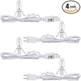Holiday Studio No-Heat LED Christmas Village Kit – Worry-Free Holiday Lighting Around Curtains and Decor, 4 Bulbs 6Ft Cord