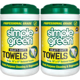 Simple Green Heavy-Duty Cleaning Wipes for Streamlined Garages, One-Step Degreasing Towels