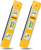 WORKPRO Lightweight 9 in Bubble Level – Drop-Resistant ABS and Aluminum Body for Safe Use on Elevated Scaffolding