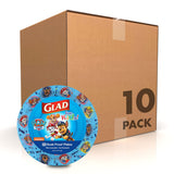 Glad for Kids Paw Patrol Plates, Microwavable Disposable Paper Plates for Preschool Lunch and Daycare Meals, 8.5 Inch, 120 Count