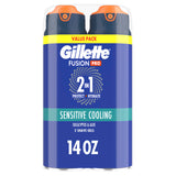 Gillette PRO Shaving Gel for Men – Mindful Morning Grooming for Sensitive Skin, ProGlide Cooling Lather Twin Pack 14oz