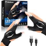 LumeFlex Fingerless LED Gloves – Fine Motor Work Light for Crocheters and Knitters in Low Light