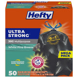 Hefty 30 Gallon Trash Bags – Durable Kitchen and Garage Waste Bags with Arm & Hammer Odor Defense