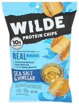 Wilde Protein Chips Sea Salt and Vinegar – Single Serve Bag for Meeting Break Rooms and Study Sessions