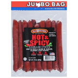 Old Wisconsin Hot & Spicy Sausage Snack Sticks – Sugar-Free Office Snack for Clean Eating Plans
