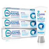 Sensodyne Pronamel Active Shield Whitening Toothpaste, Cool Mint – Practical Holiday Gift Set for Coffee and Wine Lovers, 3.4 oz (Pack of 3)
