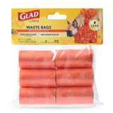 Glad for Pets Tear-Resistant Dog Waste Bags for Beach Boardwalks and Park Trails, 9x14 Inch Bulk Pack for Active Outdoor Dogs