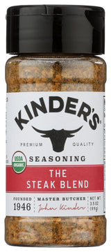 KINDERS Organic The Steak Blend Seasoning, 3.5 OZ – Consistent Steak Flavor Profile That Removes Dinner Guesswork