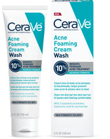 CeraVe Acne Foaming Cream Wash – Self-Care Shower Cleanser for Hormonal and Persistent Breakouts