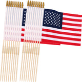 Patriotic Wooden Pole Flags – Premium Sanded Finish for Bedroom, Office & Home Patriotic Styling