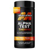 MuscleTech AlphaTest Thermo – Locker Room Companion for Active Men, Pre-Workout Thermogenic Fat-Burn Support