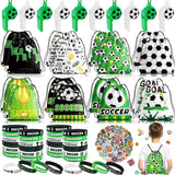 Miucat Soccer Goodie Bags for Outdoor Kids Parties – 98-Piece Set with Durable Silicone Bracelets for Field Day