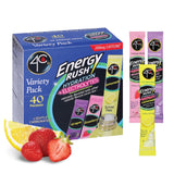 4C Energy Rush PSD with Electrolytes Energy Stix – Sugar-Free-Style Hydration Support Variety Pack for Active Lifestyles, 40 Single-Serve