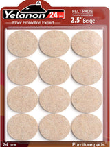 Yelanon Premium Felt Pads for Chair Legs - Sound-Dampening Furniture Pads Supporting Relaxed, Stress-Free Living and Working Routines