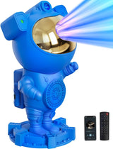 Space Themed Astronaut Nebula Light - Designer Mood Lighting for Bedroom Gaming Room and Apartment, RGBW Star Projection with Music Sync Bluetooth Speaker