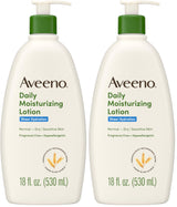 Aveeno Fragrance-Free Daily Body Lotion for Dry Skin – 48-Hour Moisturizer with Prebiotic Oat to Support a Mindful, Sensitive-Skin Skincare Routine