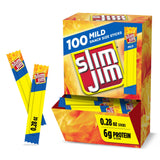 Slim Jim Smoked Meat Sticks, Mild Flavor – Car Cupholder and Backpack Snack for School-Age Children, 0.28 oz Sticks, 200 Count