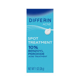 Differin 10% Benzoyl Peroxide Spot Treatment – Family Bathroom Essential for Teen Acne, 1 oz Gel