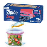 Ziploc Quart Reusable Storage Bags with Airtight Zipper – Grab-and-Go Lunch Packing for Working Professionals