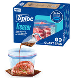 Ziploc Quart Bags for Child-Safe Kitchen Prep – Stand-Up Bottom Prevents Spills During Filling